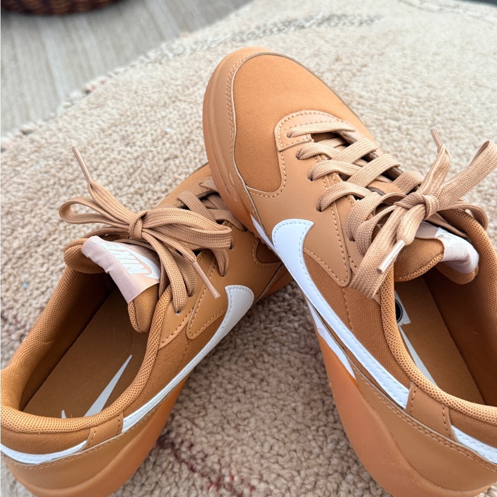Nike Women's Athletic Shoes in Tan and White